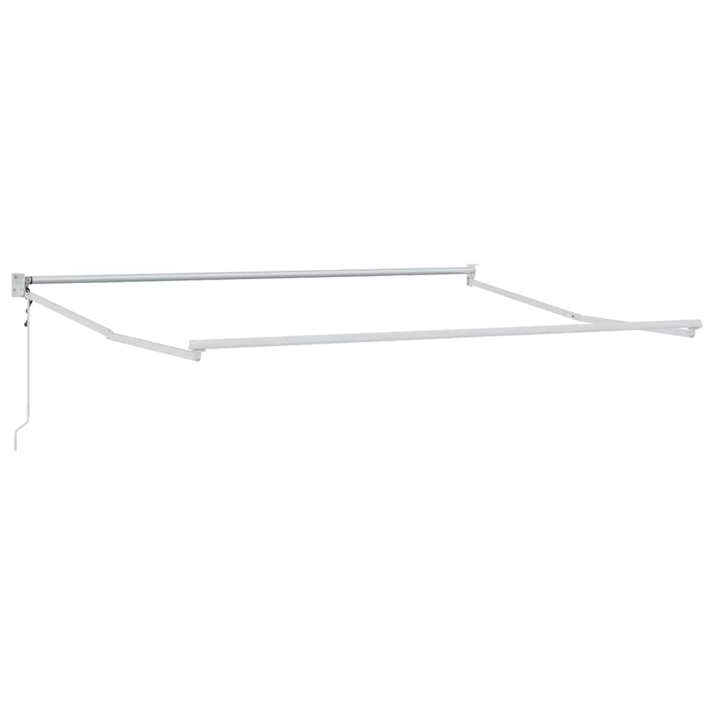 Markise Weiß 3,5 x 2,5 m Metall