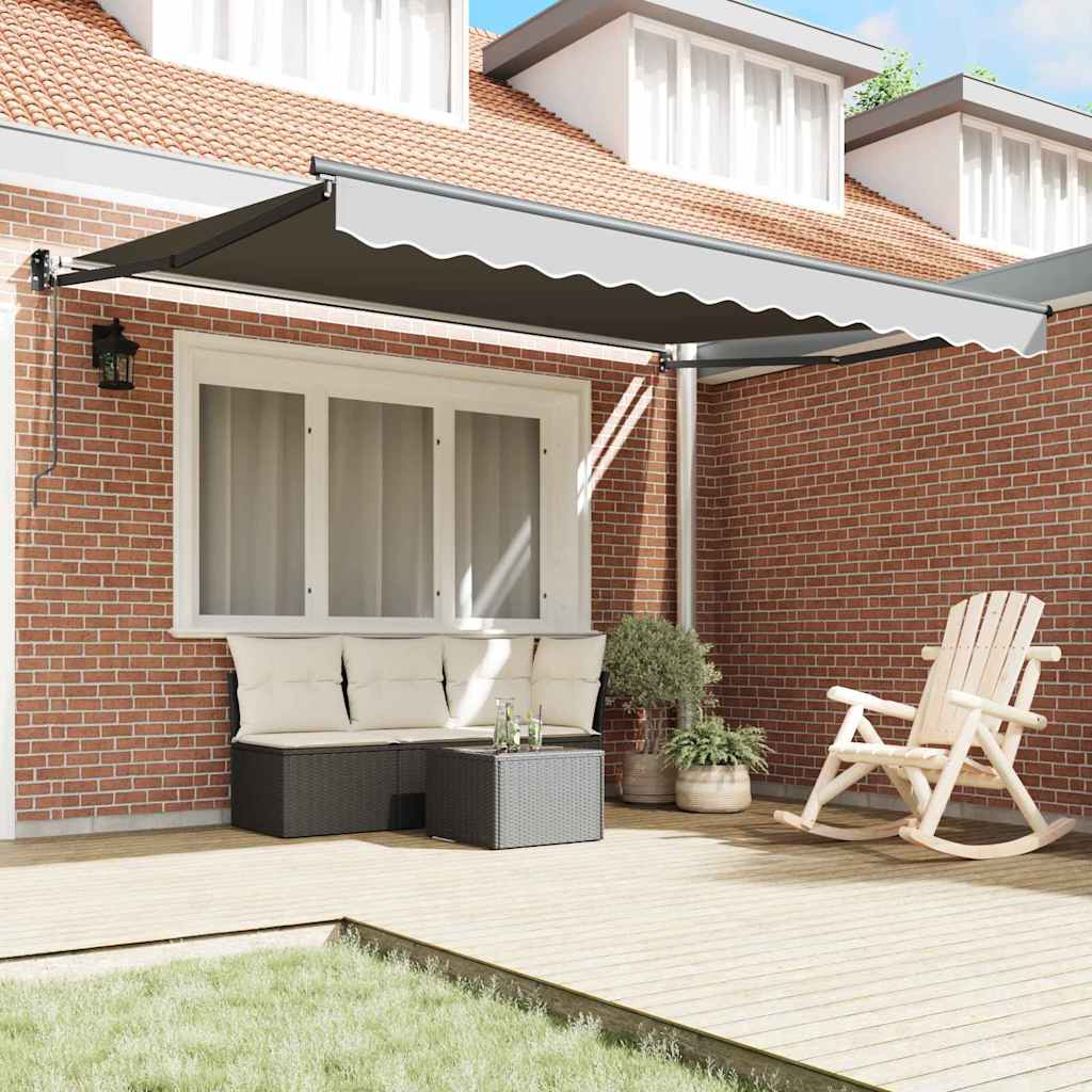 Markise Anthrazit 3 x 2,5 m Metall