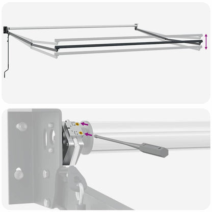 Markise Anthrazit 3 x 2,5 m Metall
