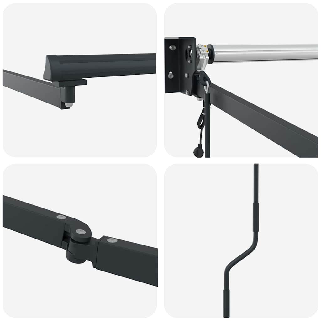 Markise Anthrazit 3,5 x 2,5 m Metall