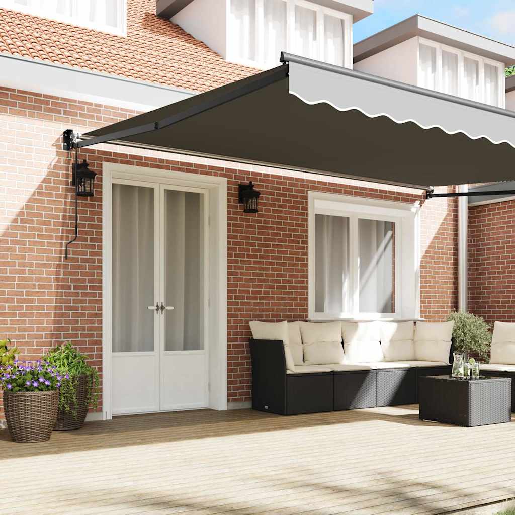 Markise Anthrazit 5 x 3 m Metall