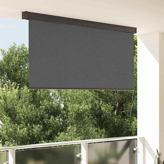 Outdoor Rollo Striped Manuell Anthrazit 200 x 250 cm Stoff
