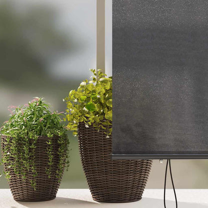 Outdoor Rollo Striped Manuell Anthrazit 200 x 250 cm Stoff