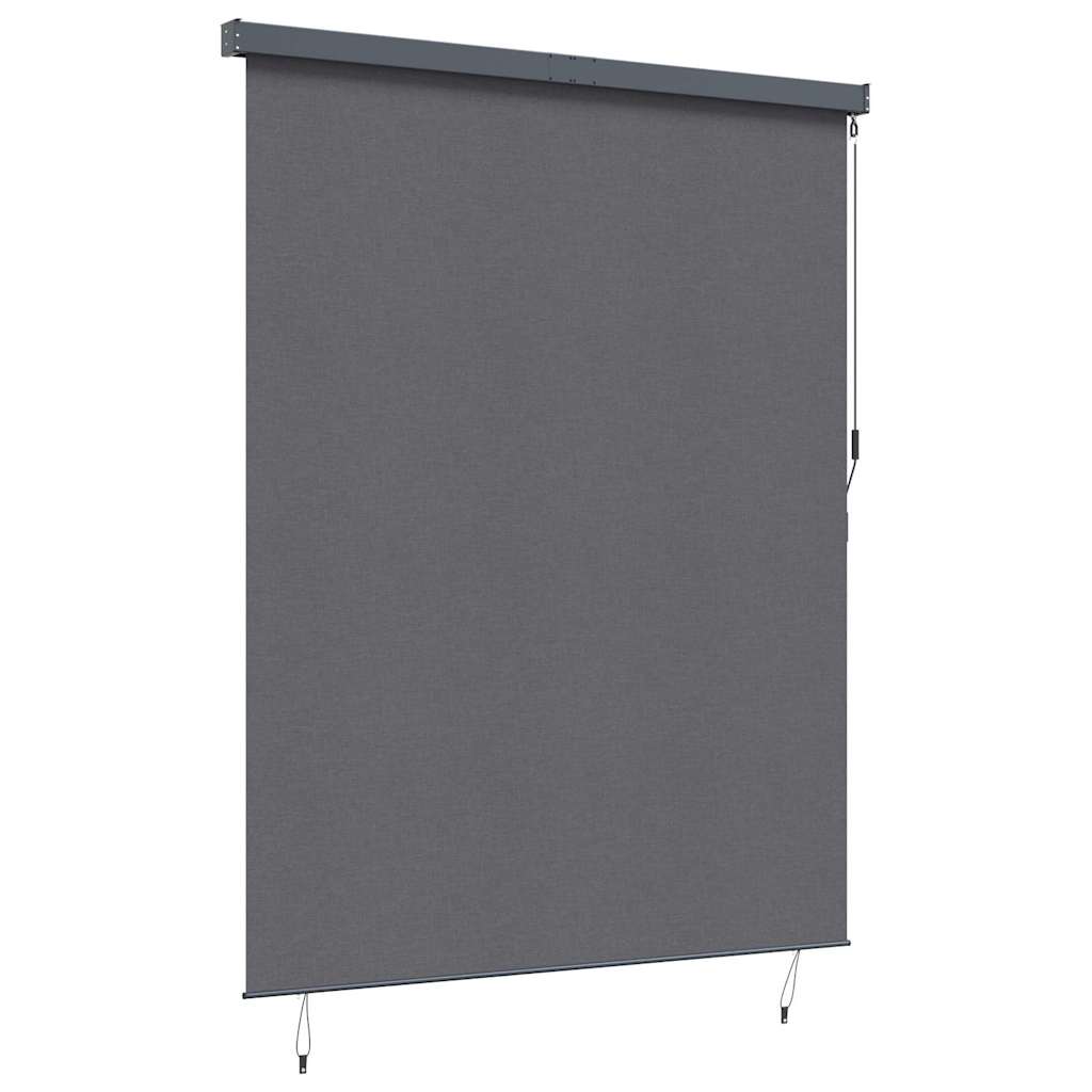 Outdoor Rollo Striped Manuell Anthrazit 200 x 250 cm Stoff