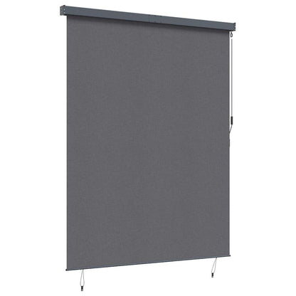 Outdoor Rollo Striped Manuell Anthrazit 200 x 250 cm Stoff
