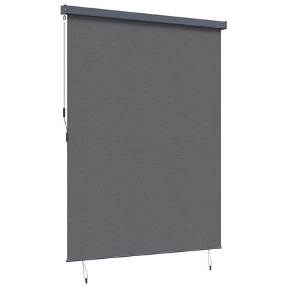 Outdoor Rollo Striped Manuell Anthrazit 200 x 250 cm Stoff