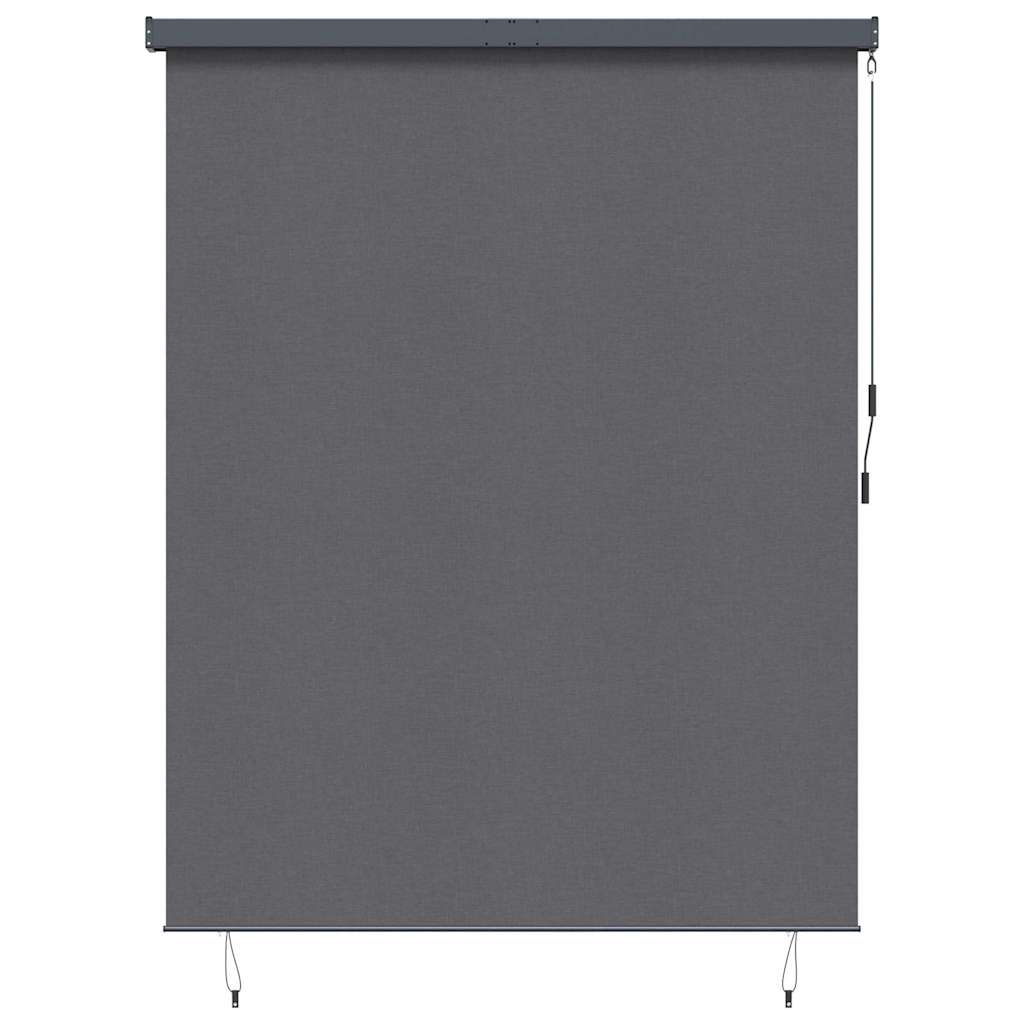 Outdoor Rollo Striped Manuell Anthrazit 200 x 250 cm Stoff