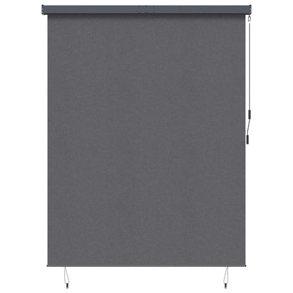 Outdoor Rollo Striped Manuell Anthrazit 200 x 250 cm Stoff