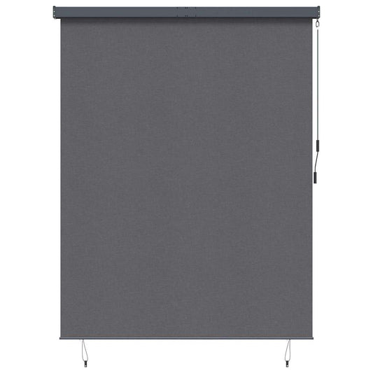 Outdoor Rollo Striped Manuell Anthrazit 200 x 250 cm Stoff