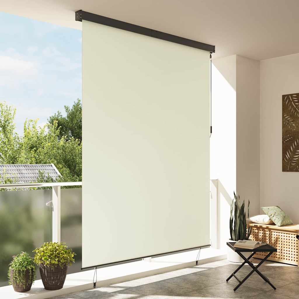 Outdoor Rollo Striped Manuell Creme 200 x 250 cm Stoff