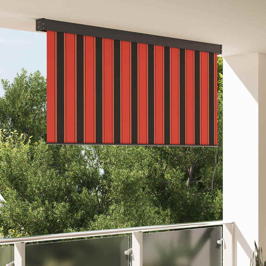 Outdoor Rollo Striped Orange und Braun 200 x 250 cm Stoff