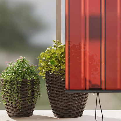 Outdoor Rollo Striped Orange und Braun 200 x 250 cm Stoff
