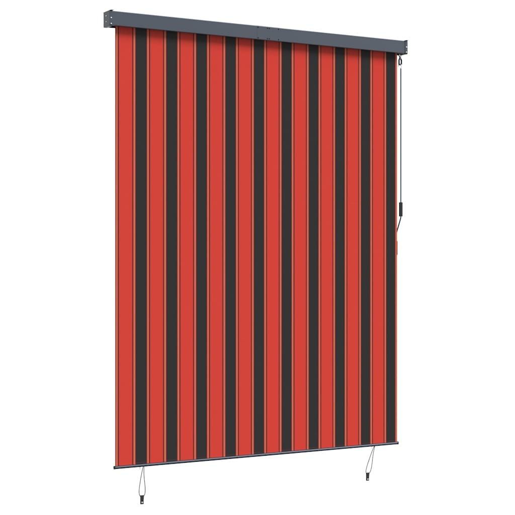 Outdoor Rollo Striped Orange und Braun 200 x 250 cm Stoff