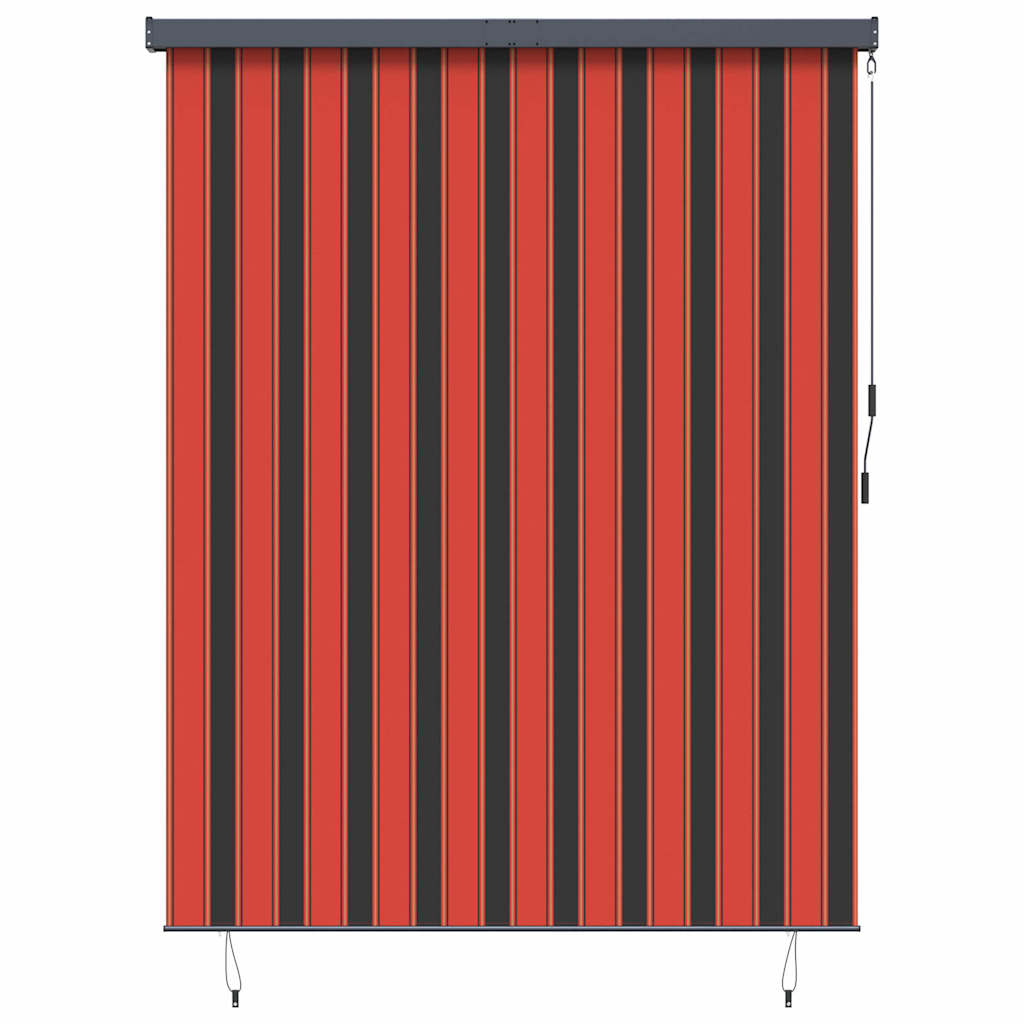 Outdoor Rollo Striped Orange und Braun 200 x 250 cm Stoff
