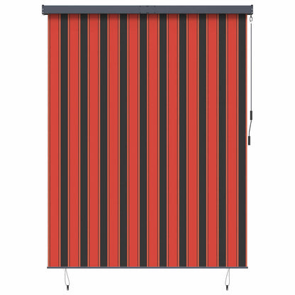 Outdoor Rollo Striped Orange und Braun 200 x 250 cm Stoff