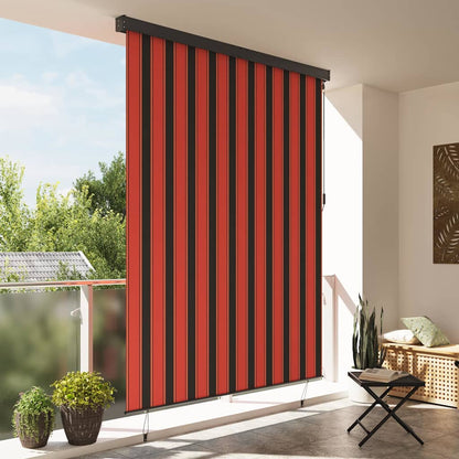 Outdoor Rollo Striped Orange und Braun 220 x 250 cm Stoff