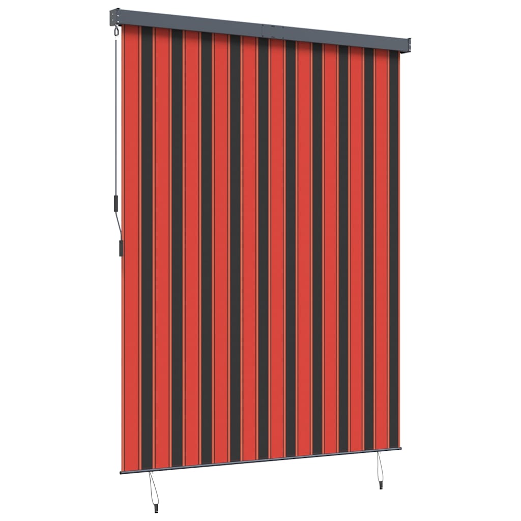 Outdoor Rollo Striped Orange und Braun 220 x 250 cm Stoff