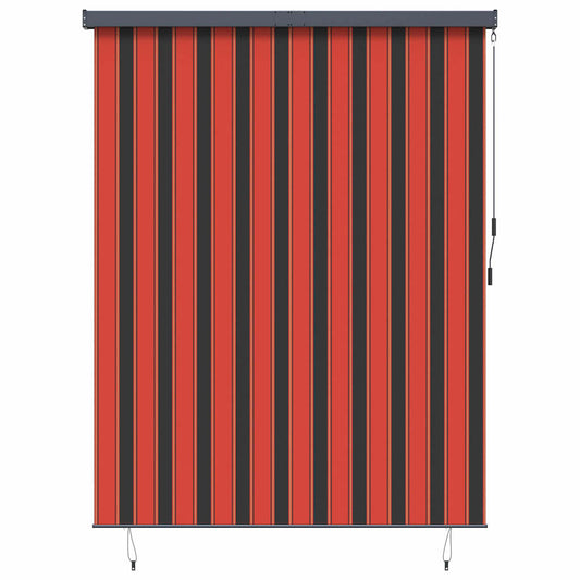 Outdoor Rollo Striped Orange und Braun 220 x 250 cm Stoff