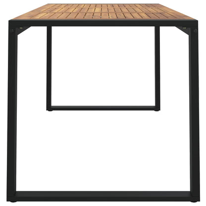 Gartentisch mit Beinen in U-Form 140×80×75 cm Massivholz Akazie