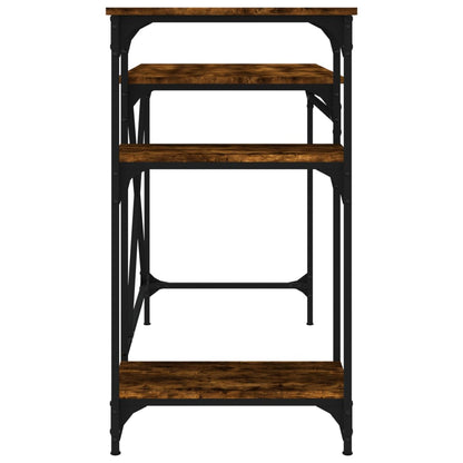 Schreibtisch mit Regal Räuchereiche 105x50x90 cm Holzwerkstoff