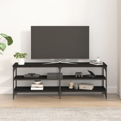 TV-skab Sort 140x30x50 cm Træ Materiale