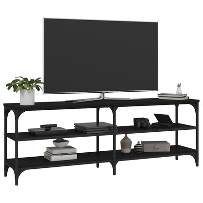 TV-skab Sort 140x30x50 cm Træ Materiale