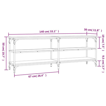 TV-skab Sort 140x30x50 cm Træ Materiale