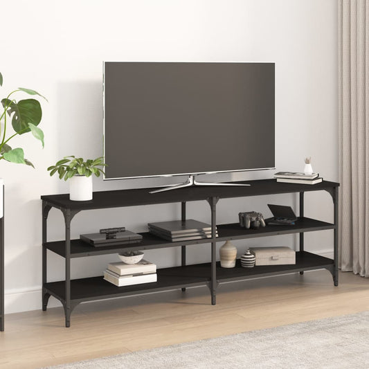 TV-skab Sort 140x30x50 cm Træ Materiale