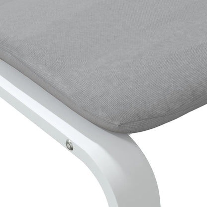 Fußhocker Hellgrau 51x41x40 cm Stoff