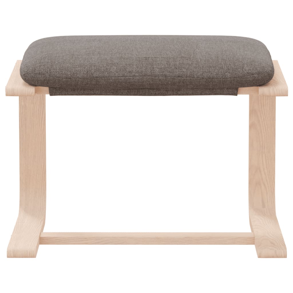Fußhocker Taupe 51x41x40 cm Stoff