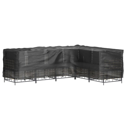 Gartenmöbel-Abdeckungen in L-Form 2 Stk. 16 Ösen 260x210x80 cm
