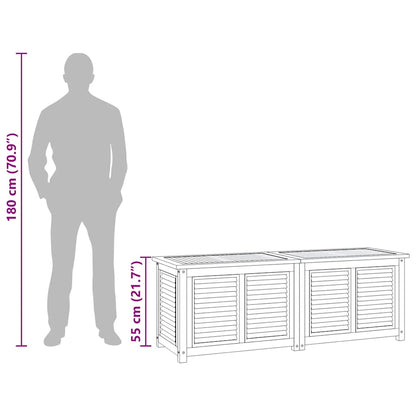 Gartenbox mit Beutel 150x50x55 cm Massivholz Teak