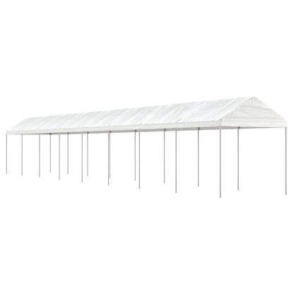 Pavillon mit Dach Weiß 17,84x2,28x2,69 m Polyethylen