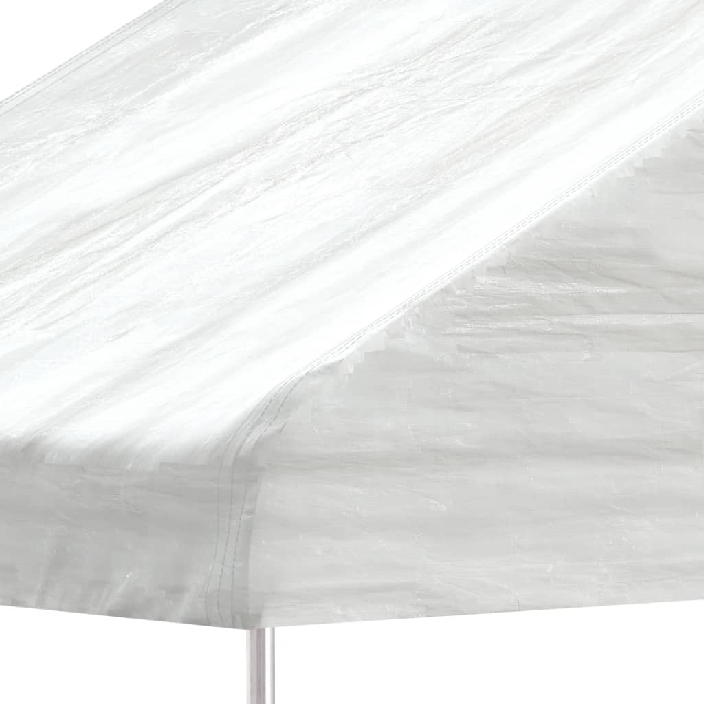 Pavillon mit Dach Weiß 11,15x5,88x3,75 m Polyethylen