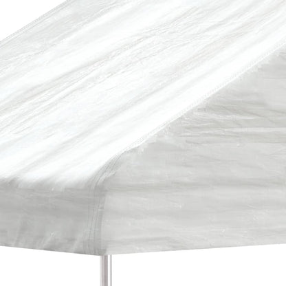 Pavillon mit Dach Weiß 13,38x5,88x3,75 m Polyethylen