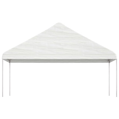 Pavillon mit Dach Weiß 20,07x5,88x3,75 m Polyethylen