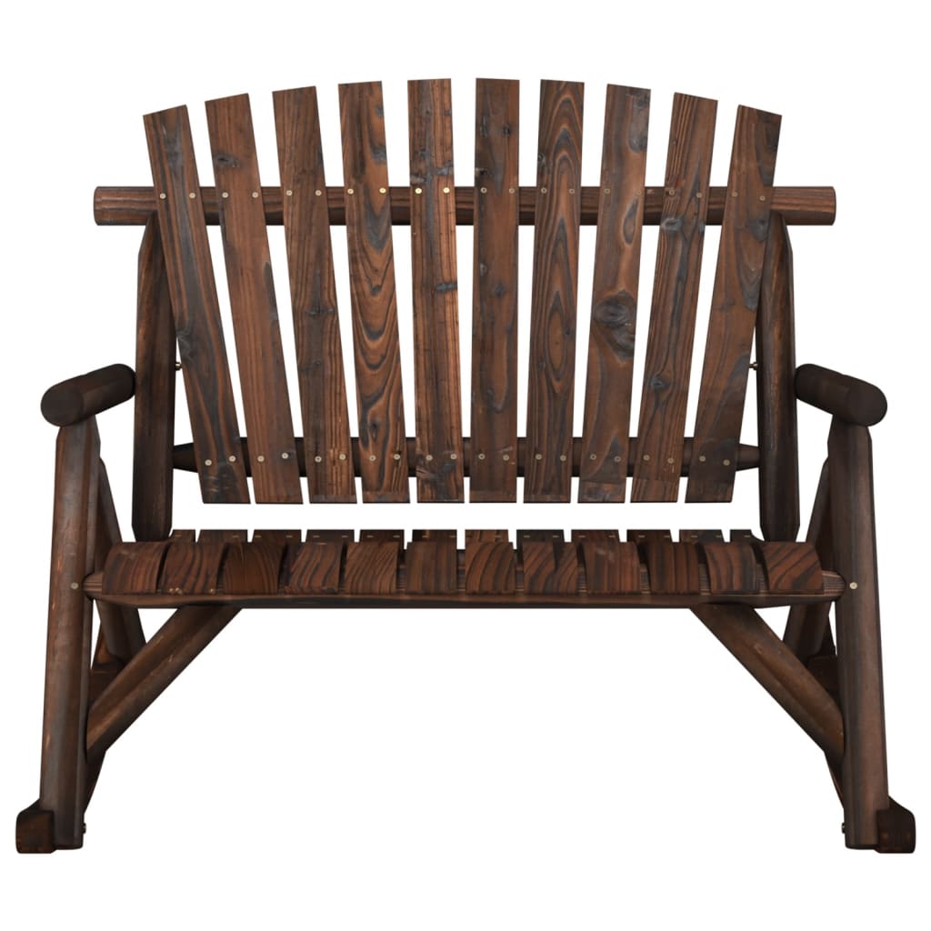 Garten-Schaukelbank 2-Sitzer 123x96x102 cm Massivholz Fichte