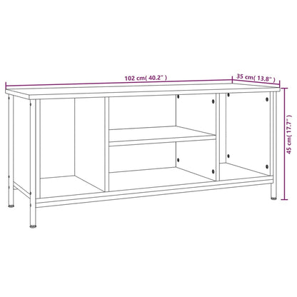 TV-skab Sort 102x35x45 cm Træ Materiale