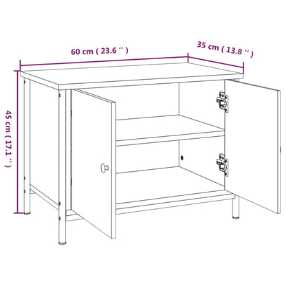 TV-Schrank mit Türen Räuchereiche 60x35x45 cm Holzwerkstoff