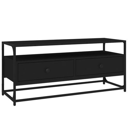 TV-skab Sort 100x35x45 cm Træ Materiale