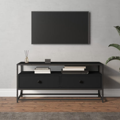 TV-skab Sort 100x35x45 cm Træ Materiale