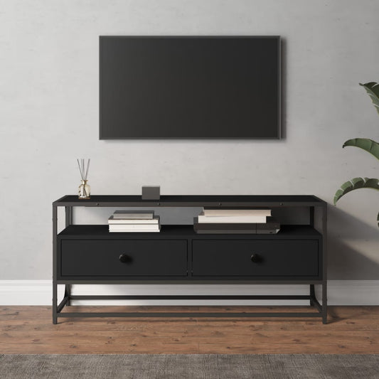 TV-skab Sort 100x35x45 cm Træ Materiale
