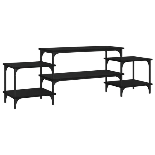 TV-skab Sort 157x35x52 cm Træ Materiale