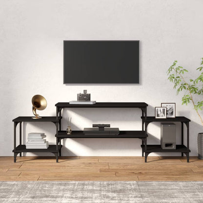 TV-skab Sort 157x35x52 cm Træ Materiale