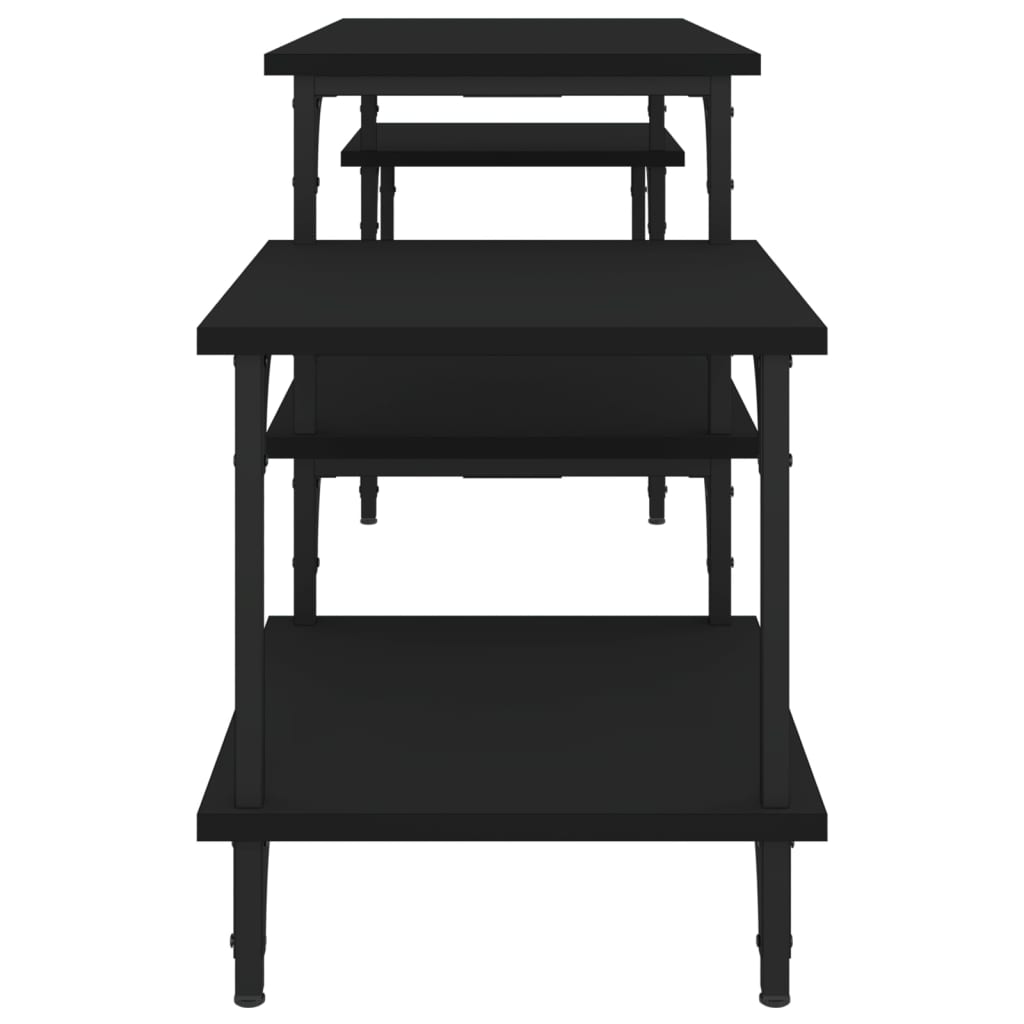 TV-skab Sort 157x35x52 cm Træ Materiale
