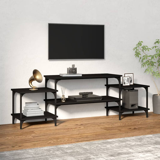 TV-skab Sort 157x35x52 cm Træ Materiale