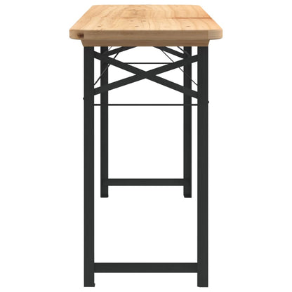 3-tlg. Biertisch-Set Klappbar Massivholz Tanne