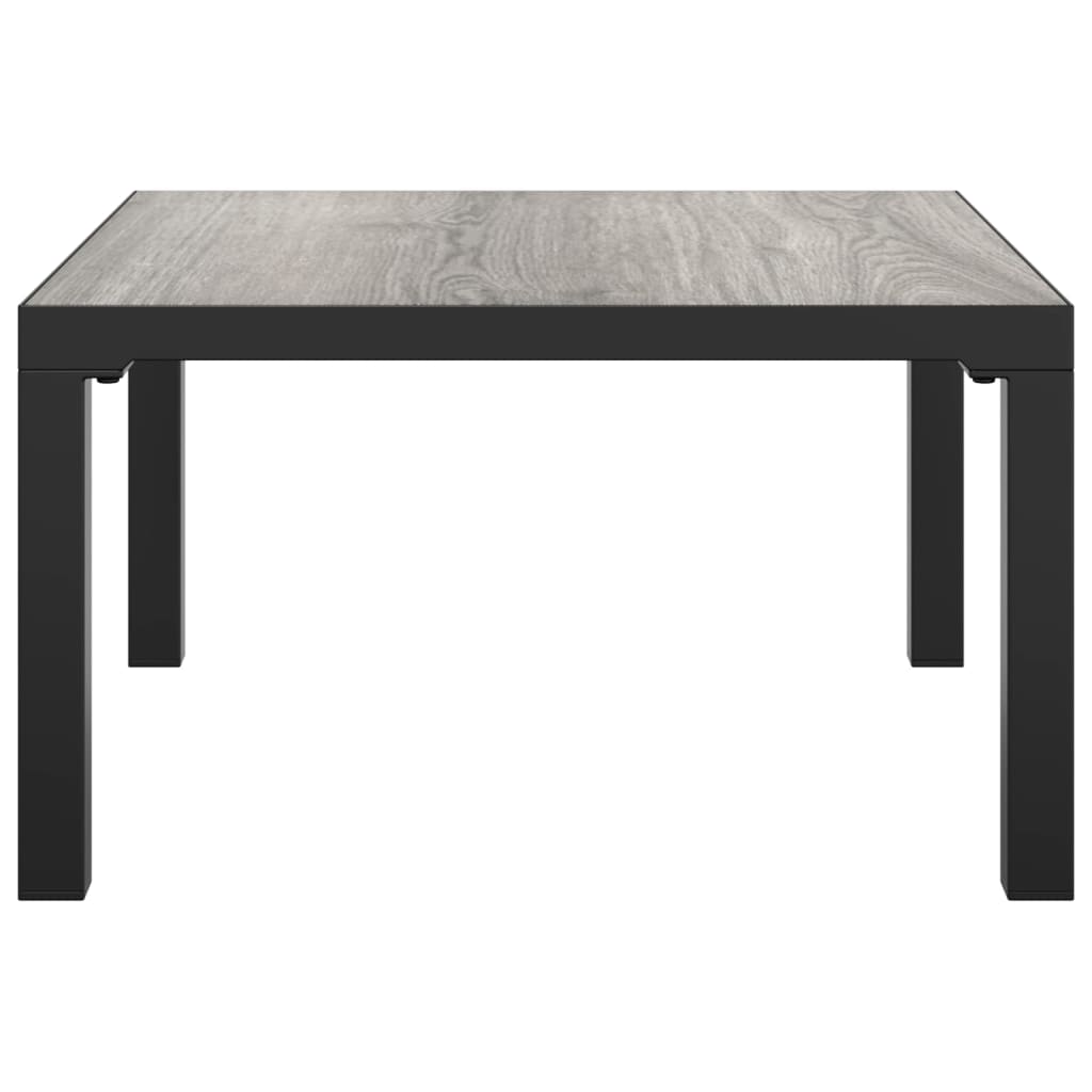 Garten-Couchtisch Grau 55x55x31 cm DPC und Stahl