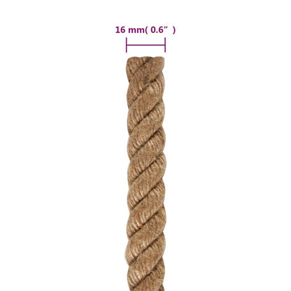 Jute reb 50 m længde 16 mm tykkelse