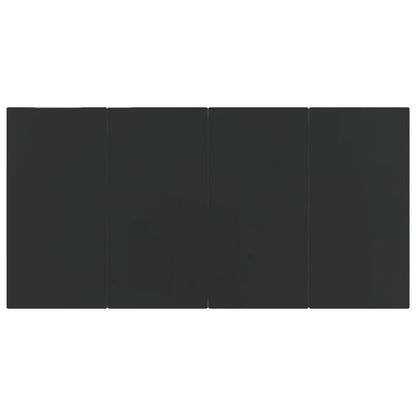 5-tlg. Garten-Essgruppe Schwarz und Braun Poly Rattan